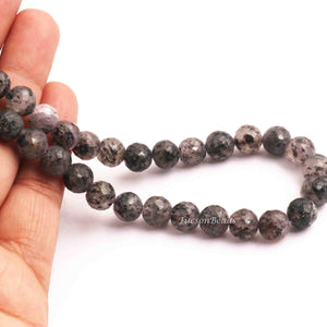 1 Strand Black Rutile Faceted Round Balls  - Black Rutile Faceted Round Ball - 8mm 13 Inch BR1142 - Tucson Beads