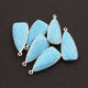 6 Pcs Turquoise Faceted Dagger Shape 925 Silver Plated Pendant   31mmx13mm  PC304 - Tucson Beads