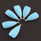 6 Pcs Turquoise Faceted Dagger Shape 925 Silver Plated Pendant   31mmx13mm  PC304 - Tucson Beads