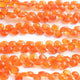 1 Long Strand Carnelian Faceted Briolettes - Heart Shape Briolettes  5mm-6mm 9 Inches BR02415 - Tucson Beads