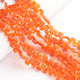 1 Long Strand Carnelian Faceted Briolettes - Heart Shape Briolettes  5mm-6mm 9 Inches BR02415 - Tucson Beads