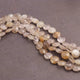 1 Strand Golden Rutile Faceted Coin Brioletts - Golden Rutile Coin  10mm 8 Inches BR2203 - Tucson Beads