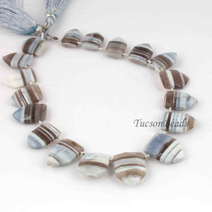 1 Strand Boulder Opal Faceted Pentagon Shape Briolettes -Boulder opal Pentagon Shape Briolettes -20mmx4mm-13mmx10mm 10 inches BR0212 - Tucson Beads