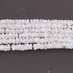 1  Long Strand White Rainbow  Moonstone Faceted Rondelles  -  6mm-7mm -13 Inches BR4022 - Tucson Beads