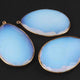 3 Pcs Ice Quarts Faceted Pear Shape 24k Gold Pendant -55mmx36mm - PC026 - Tucson Beads