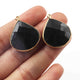 10 Pcs Black Onyx 24k Gold Plated Faceted Heart Shape Pendant-   26mmx22mm- 23mmx20mm PC972 - Tucson Beads