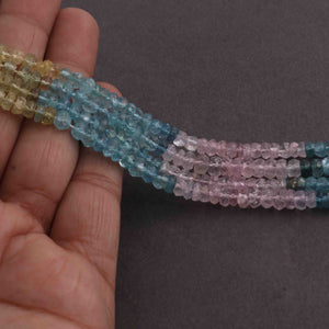 1 Strand Multi Aquamarine Faceted Finest Quality Rondelle Beads  - 5mm-6mm 13 inches BR1201 - Tucson Beads