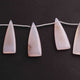 1 Strand Rose Quartz  Smooth  Briolettes -  Triangle  Shape Briolettes  37mmx12mm- 4 Inches BR2137 - Tucson Beads