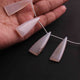 1 Strand Rose Quartz  Smooth  Briolettes -  Triangle  Shape Briolettes  37mmx12mm- 4 Inches BR2137 - Tucson Beads