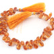 1 Strand  Beer Quartz Faceted Briolettes - Pear Shape Briolettes - 11mmx7mm-16mmx10mm - 9.5 Inches BR01999 - Tucson Beads