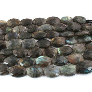 1  Strand Labradorite Faceted Briolettes  -Oval Shape Briolettes  20mmx27mm - 20mmx28mm 10 Inches BR0588 - Tucson Beads