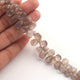 1 Strand Grey Moonstone Faceted Briolettes - Pear Shape  Briolettes - 9mmx7mm-14mmx11mm - 8 Inches BR01996 - Tucson Beads