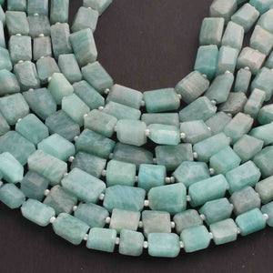 1 Strand  Amazonite  Faceted Tumbled Shape- Nuggets Beads-Briolettes-8mmx8mm-16mmx8mm-10 inches-BR01684 - Tucson Beads