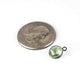 28 Pcs Green Amethyst Oxidized Sterling Silver Round Single Bail Pendant 12mmx9mm SS703 - Tucson Beads