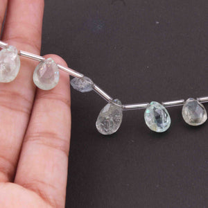 1 Strand Mystic Crystal Quartz Faceted Briolettes - Pear Shape Beads 11mmx9mm-14mmx9mm 9.5 Inches BR4068 - Tucson Beads