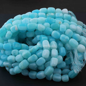 1 Strand Peru Opal Smooth Briolettes -Tumble Shape Briolettes - 17mmx11mm-10mmx10mm- 13 Inches BR2177 - Tucson Beads