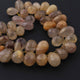 1  Strand Golden Rutile Faceted  Briolettes - Pear Drop Beads 21mmx12mm-14mmx10mm 9 Inches BR2146 - Tucson Beads