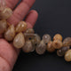 1  Strand Golden Rutile Faceted  Briolettes - Pear Drop Beads 21mmx12mm-14mmx10mm 9 Inches BR2146 - Tucson Beads