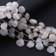 1 Strand White Rainbow Moonstone Faceted Briolettes  -Pear Drop Briolettes  17mmx14mm-12mmx12mm 8 Inches BR2147 - Tucson Beads