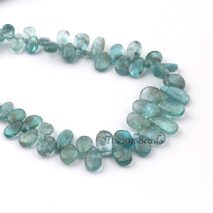 1 Strand Neon Apatite  Smooth Briolettes - Roundel Beads 11mmx6mm-9mmx4mm  9 Inches BR1408 - Tucson Beads