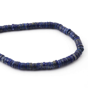 1 Long Strand Lapis Lazuli Faceted Heishi Briolettes - Wheel Beads  6mmx10mm 13 Inches BR2122 - Tucson Beads