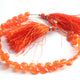 1 Strand Carnelian Faceted Briolettes -Heart Shape Briolettes 7mmx6mm,8 inch BR1868 - Tucson Beads