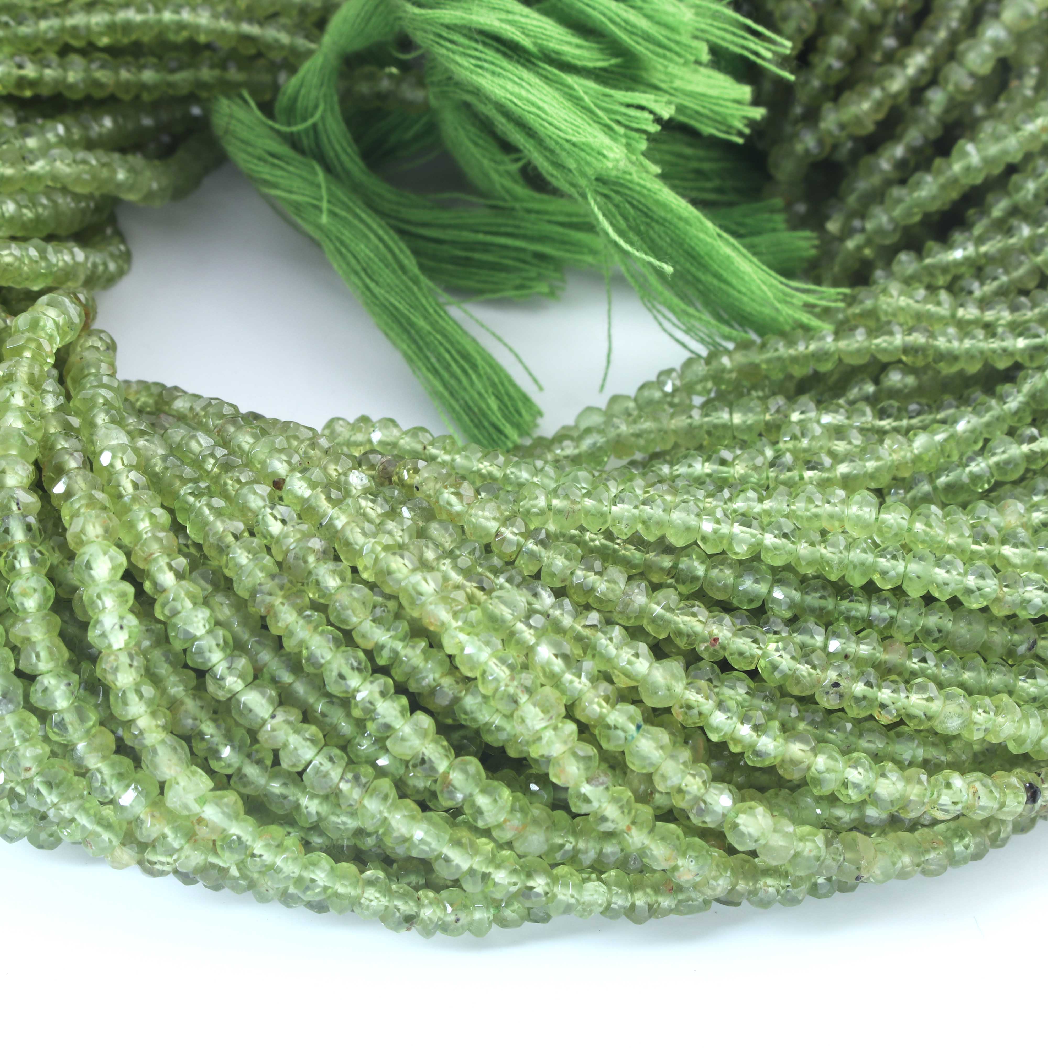 8MM Peridot Ab Cut Crystal Faceted Beads (96 pieces)