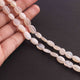 1  Long Strand White  Moonstone Smooth Briolettes  -Oval Shape Briolettes  7mm -13 Inches BR4250 - Tucson Beads