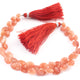 1 Stand Sunstone Faceted  Briolettes - Heart Shape Briolettes - 7mmx5mm-10mmx11mm - 8 Inches BR02045 - Tucson Beads