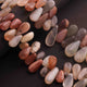 1  Long Strand Multi Stone Smooth Briolettes - Pear Shape Mix Stone Briolettes - 21mmx11mm-8mmx8mm - 7 Inches BR01703 - Tucson Beads