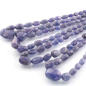 1 Long Strand Tenzanite  Smooth Briolettes -Oval Shape Briolettes -10mmx7mm-23mmx18mm -18 Inches BR01268 - Tucson Beads