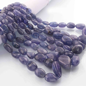 1 Long Strand Tenzanite  Smooth Briolettes -Oval Shape Briolettes -10mmx7mm-23mmx18mm -18 Inches BR01268 - Tucson Beads