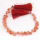 1 Long Sunstone Faceted  Briolettes - Heart Shape Briolettes - 5mm-7mm- - 8 Inches BR02044 - Tucson Beads