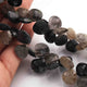 1 Strands Black Rutile Faceted Heart Briolettes - Tourmilated Quartz  Heart Shape Briolettes 9mm-13mm  8 inch BR390 - Tucson Beads