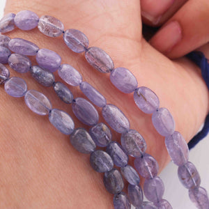 2 Long Strands Tenzanite  Smooth Briolettes -Oval Shape Briolettes - 6mmx4mm-10mmx6mm - 16 Inches BR1871 - Tucson Beads