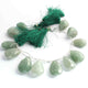 1  Strand  Green Rutile Faceted Briolettes -Pear  Shape  Briolettes - 17mmx12mm-28mmx20mm-10 Inches BR02331 - Tucson Beads