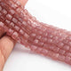 1  Long Strand Strawberry Quartz Faceted Briolettes -Cube Shape Briolettes 5mm-7mm- 8 Inches BR01710 - Tucson Beads