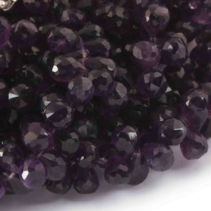 1 Strand Amethyst Smooth Briolettes - Amethyst Smooth Tear Drop Briolettes - 5mm-7mm 8 Inches BR0674 - Tucson Beads