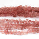 1 Strand Strawberry Quartz Faceted Briolettes -Trillion  Shape Briolettes - 6mm-11mm 8 inch BR0675 - Tucson Beads