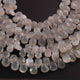 1 Long Strand Moonstone Faceted Briolettes - Moonstone Pear Shape - 7mmx6mm-11mmx8mm-8.5 Inches- BR01728 - Tucson Beads