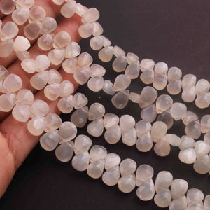 1 Long Strand Moonstone Faceted Briolettes - Moonstone Pear Shape - 7mmx6mm-11mmx8mm-8.5 Inches- BR01728 - Tucson Beads