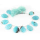 1  Strand Blue Chalcedony Faceted Briolettes - Pear Drop  Briolettes - 26mmx18mm-30mmx20mm -7 Inches BR3102 - Tucson Beads