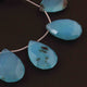 1  Strand Blue Chalcedony Faceted Briolettes - Pear Drop  Briolettes - 26mmx18mm-30mmx20mm -7 Inches BR3102 - Tucson Beads