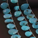 1  Strand Blue Chalcedony Faceted Briolettes - Pear Drop  Briolettes - 26mmx18mm-30mmx20mm -7 Inches BR3102 - Tucson Beads