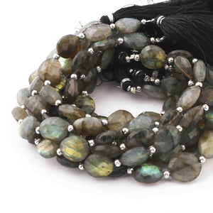 1 Strand Labradorite  Faceted Briolettes -Oval Shape Briolettes - 14mmx13mm-7.5 inch BR0149 - Tucson Beads