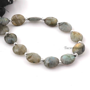 1 Strand Labradorite  Faceted Briolettes -Oval Shape Briolettes - 14mmx13mm-7.5 inch BR0149 - Tucson Beads