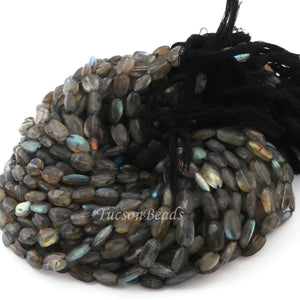 2  Long Strand Labradorite  Faceted Briolettes -Oval Shape Briolettes - 7mmx5mm-13mmx6mm - 15 inch BR0441 - Tucson Beads