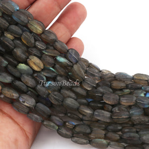 2  Long Strand Labradorite  Faceted Briolettes -Oval Shape Briolettes - 7mmx5mm-13mmx6mm - 15 inch BR0441 - Tucson Beads