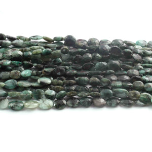 1 Strand Shaded Emerald Faceted Briolettes - Ovel Shape Briolettes  2mmx6mm - 13 Inches BR01724 - Tucson Beads