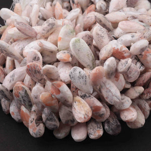 1 Strand Shaded Pink Opal Faceted Briolettes -Pear Shape  Briolettes - 23mmx10mm-15mmx9mm  - 8 Inches BR2232 - Tucson Beads